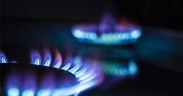 natural gas flames