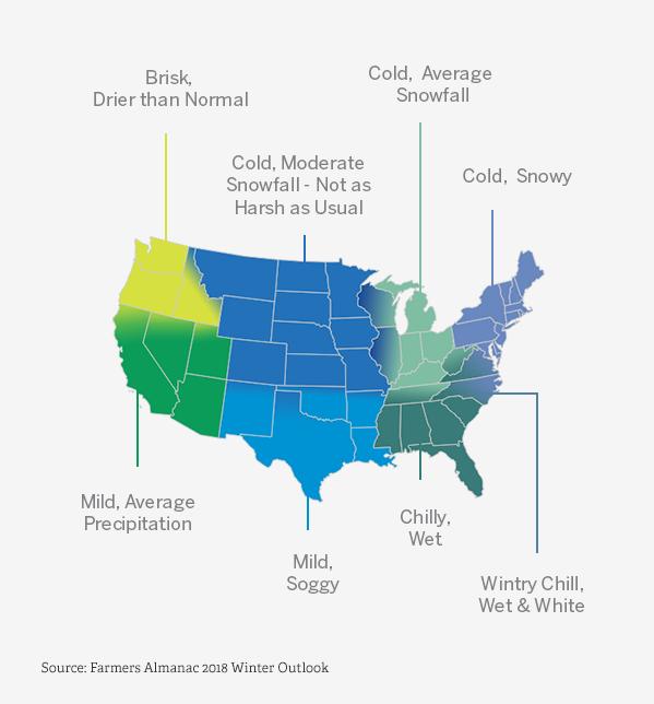 Winter Outlook USA Map 2018 Winter Outlook USA Map 2018